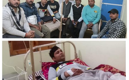 हॉस्पिटल में भर्ती महामंत्री को देखने पहुँचा पत्रकार प्रतिनिधि मंडल जाना स्वास्थ्य लाभ,जल्द से जल्द स्वस्थ होकर परिवार में लौटने के लिए पत्रकारो ने की ईश्वर से प्रार्थना