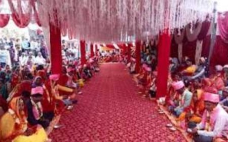 सामुहिक विवाह में इकत्तीस जोड़े हुए एक दुजे के,दो का हुआ निकाह