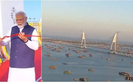 प्रधानमंत्री ने किया देश के सबसे लंबे केबिल ब्रिज "सुदर्शन सेतु" का किया लोकार्पण