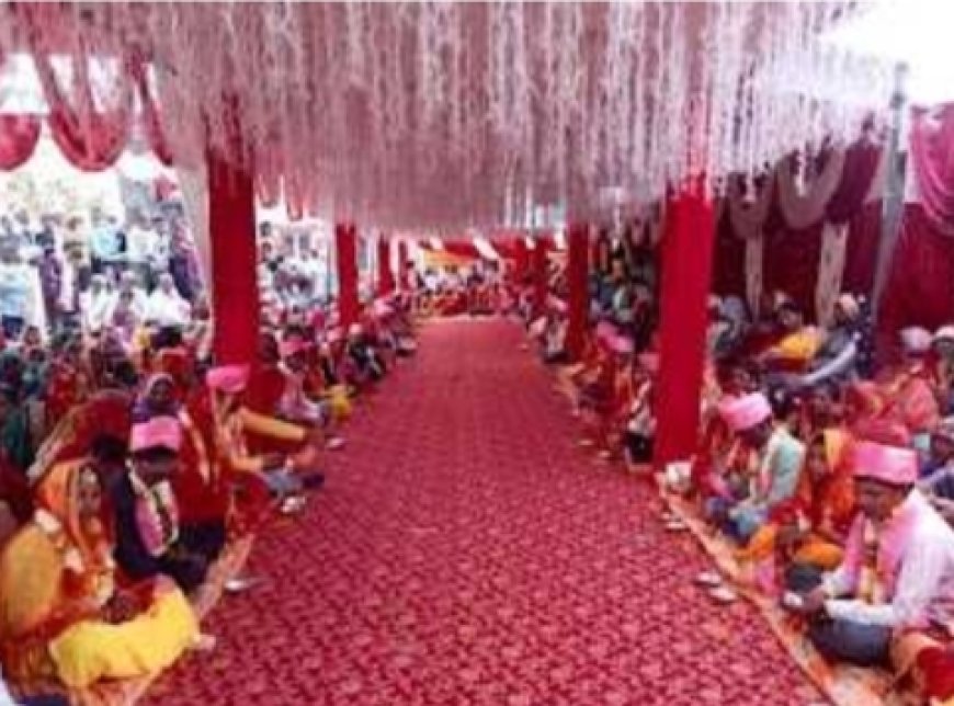 सामुहिक विवाह में इकत्तीस जोड़े हुए एक दुजे के,दो का हुआ निकाह
