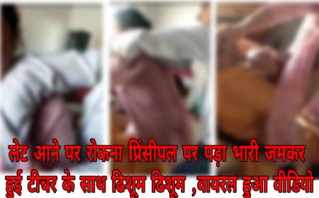 लेट आने पर प्रिंसीपल ने ने टिचर को टोका तो हो गयी ढिशूम ढिशूम, वीडियो वायरल