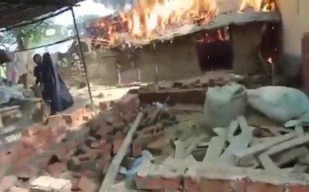 वाराणसी: जंसा थानांतर्गत धारकर परिवार की झोपड़ी जलाने और पुलिस पर निष्क्रियता का आरोप