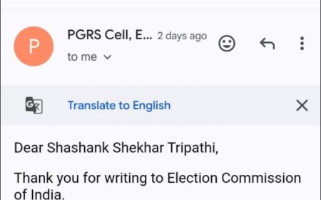 प्रचंड गर्मी को देखते हुए भारतीय जनता पार्टी विधि प्रकोष्ठ काशी क्षेत्र की ओर से निर्वाचन आयोग को भेजा ईमेल