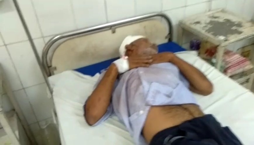 गिट्टी गिराने के विवाद में मनबढ़ पट्टीदारों ने बुजुर्ग को बेरहमी से रॉड-ईंट से पीटकर किया बुरी तरह घायल