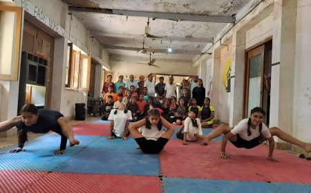 जिला स्तरीय वुमेन्स योगासन खेल, ट्रायल/चयन का आयोजन