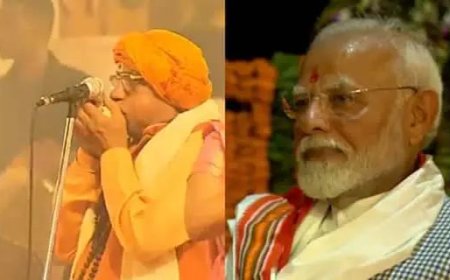 प्रधानमंत्री के वाराणसी दौरे पर गंगा आरती के समय रामजन्म योगी ने बजाया बिना रुके 2:40 सेकंड तक शंख