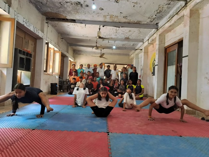 जिला स्तरीय वुमेन्स योगासन खेल, ट्रायल/चयन का आयोजन