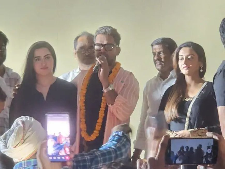 "रंग दे बसंती" के प्रमोशन के लिये भोजपुरी लोकप्रिय अभिनेता खेसारी काशी पहुंचे