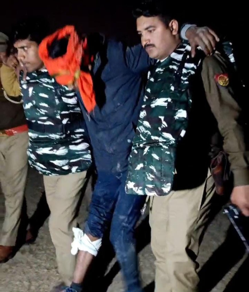 लूट के आरोपी के साथ हुई पुलिस की मुठभेड़ चली गोली बदमाश हुआ घायल