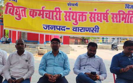 विधुत विभाग:तेज धूप और विधुतकर्मियो का निजीकरण के विरुद्ध प्रदर्शन और ऊर्जा मंत्री का बयान!!