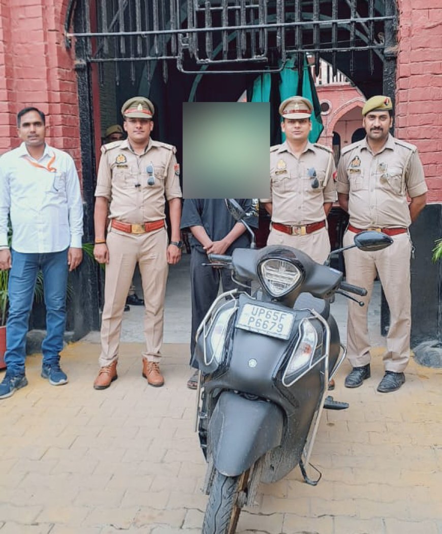 वाराणसी थाना चौक को मिली सफलता अज्ञात वाहन चोर हुआ गिरफ्तार