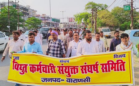 बिजलिकर्मियो ने 191वें दिन प्रबन्ध निदेशक कार्यालय के सामने बिजली के निजीकरण के विरोध में किया उग्र प्रदर्शन