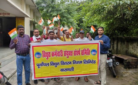 वाराणसी के बिजलिकर्मियो ने प्रदेश के समस्त बिजलिकर्मियो की भांति निजीकरण के विरोध करते हुये हाथ मे  तिरंगा लेकर काकोरी क्रांति के अमर शहीदों पंडित राम प्रसाद बिस्मिल, अशफाक उल्लाह खान, ठाकुर रोशन सिंह और राजेन्द्र लाहिड़ी को श्रद्धा सुमन अर्पित किए