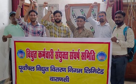 बनारस के बिजलिकर्मियो ने भी आज 259वें दिन बिजली के निजीकरण और बेतहाशा बिजली दरो में बृद्धि के खिलाफ  किया विरोध प्रदर्शन