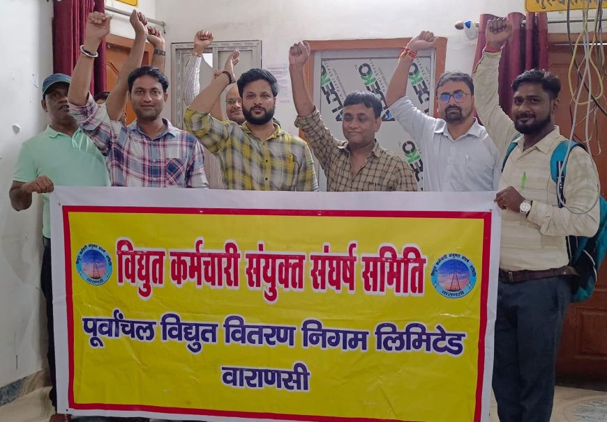 बनारस के बिजलिकर्मियो ने भी आज 259वें दिन बिजली के निजीकरण और बेतहाशा बिजली दरो में बृद्धि के खिलाफ  किया विरोध प्रदर्शन