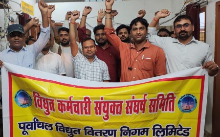 विधुत संघर्ष समिति, उत्तर प्रदेश के बैनर तले आज 295वें दिन भी बनारस के बिजलिकर्मियो ने समस्त कार्यालयो पर जोरदार विरोध प्रदर्शन किया।