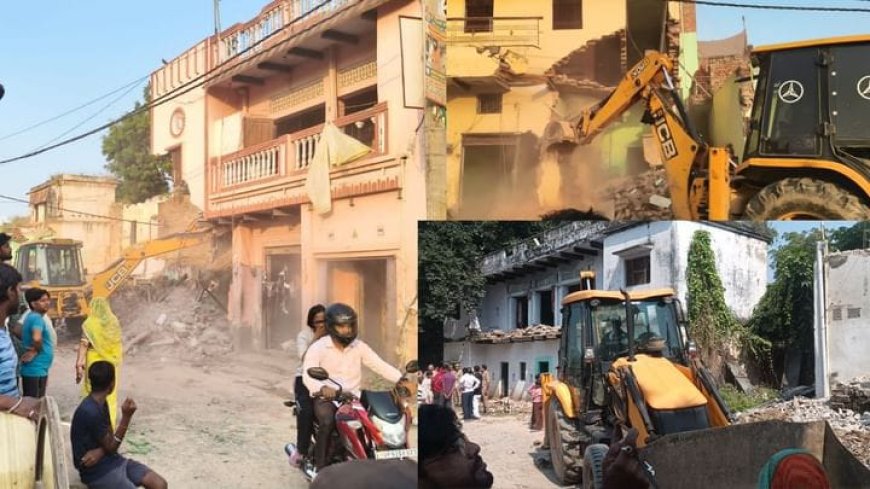 Varanasi: बुलडोजर एक्शन की गरज से ग्रामीणों में रोष