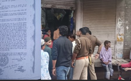 Varanasi:अदालत के आदेश को नही मानते लल्लापुरा चौकी इंचार्ज शिवम मिश्रा कब्जा दिलाने खुद पहुंचे!!