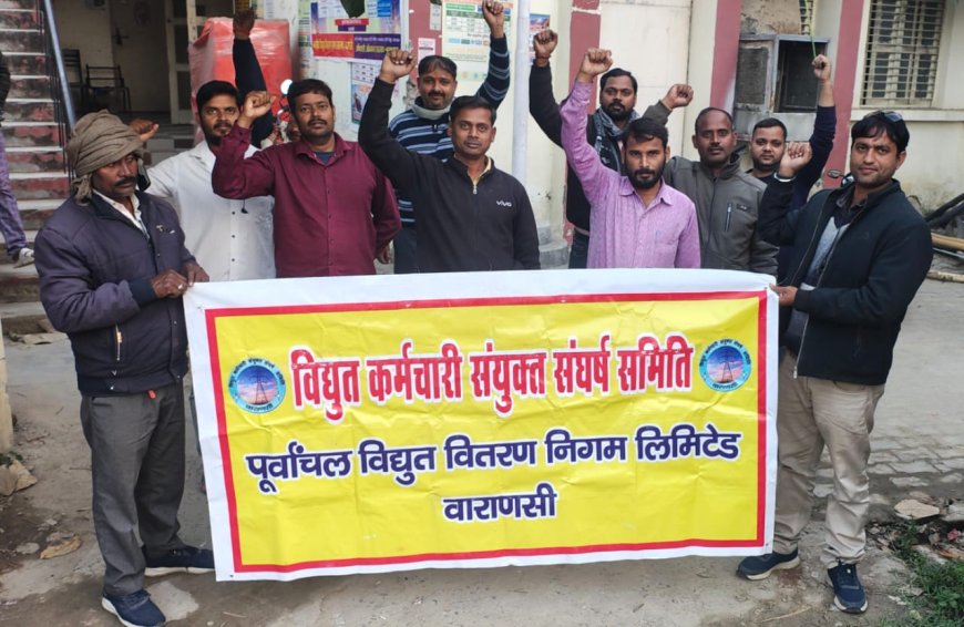 निजिकरण के विरोध के 378 वें दिन भी जारी रहा विधुतकर्मियो का प्रदर्शन
