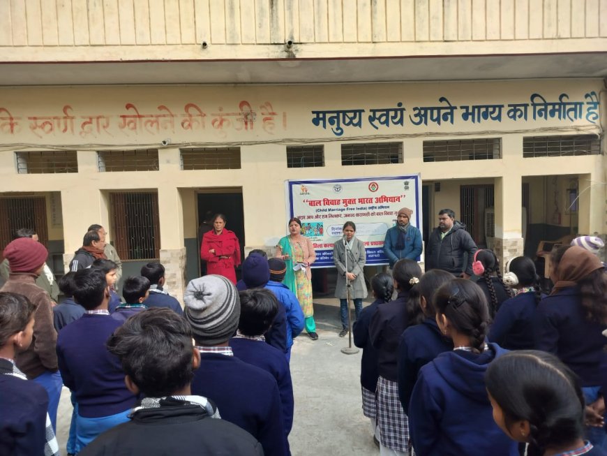 बाल विवाह मुक्त भारत चाइल्ड हेल्पलाइन द्वारा जागरूकता अभियान