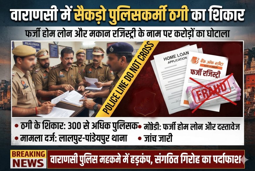 वाराणसी में 300+ पुलिसकर्मियों से 10 करोड़ की ठगी, फर्जी होम लोन और रजिस्ट्री के नाम पर मां-बेटे का गिरोह सक्रिय