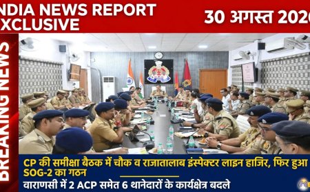 सिपी की समीक्षा बैठक में चौक व राजातालाब इंस्पेक्टर लाइन हाजिर ,फिर हुआ एसओजी 2 का गठन