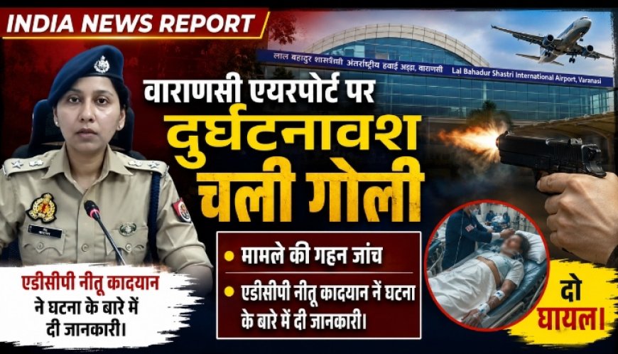 वाराणसी एयरपोर्ट पर लाइसेंसी पिस्टल से दुर्घटनावश चली गोली, 2 कर्मी घायल, शिवसेना नेता कमलेश राय हिरासत में