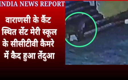 Varanasi में तेंदुए की दहशत: सेंट मेरी स्कूल में CCTV में कैद, वन विभाग अलर्ट, ख़बर लिखने तक तलाश जारी