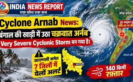चक्रवात 'अर्नब' का कहर: कल सुबह आंध्र तट से टकराएगा, 140 किमी की रफ्तार से हवाएं, वाराणसी समेत पूर्वी यूपी में अलर्ट