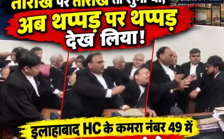 तारीख पर तारीख सुनी थी, अब थप्पड़ पर थप्पड़! इलाहाबाद HC के कमरा नंबर 49 में वकीलों का हंगामा, कुर्सियां फेंकी